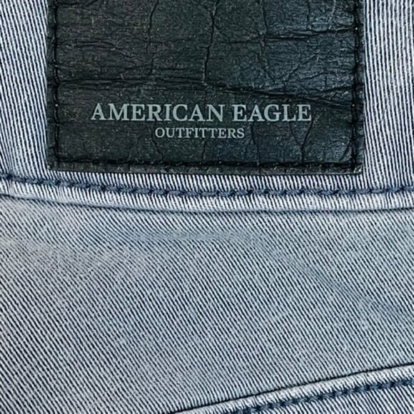AMERICAN EAGLE Super Stretch X Gray Tomgirl Skinny Jeans - Size 00 Short - Picture 6 of 9